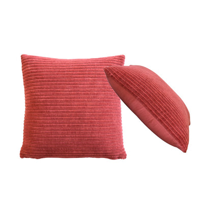 Set of 2 Verezzi Ribbed Red Cushion Covers