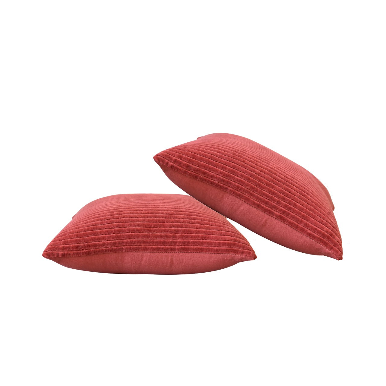 Set of 2 Verezzi Ribbed Red Cushion Covers
