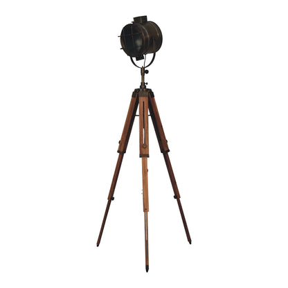 Parma Caged Brass Spotlight Floor Lamp