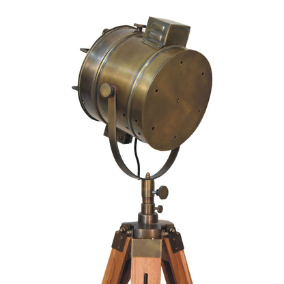 Parma Caged Brass Spotlight Floor Lamp