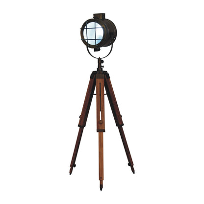 Parma Caged Brass Spotlight Floor Lamp
