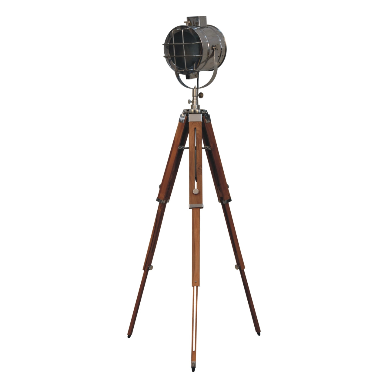 Ferrara Caged Chrome Spotlight Floor Lamp