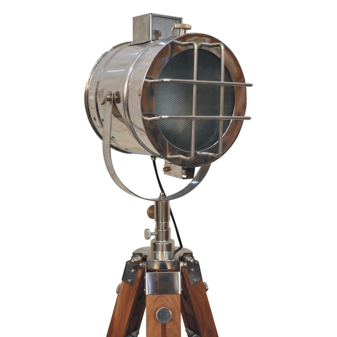 Ferrara Caged Chrome Spotlight Floor Lamp