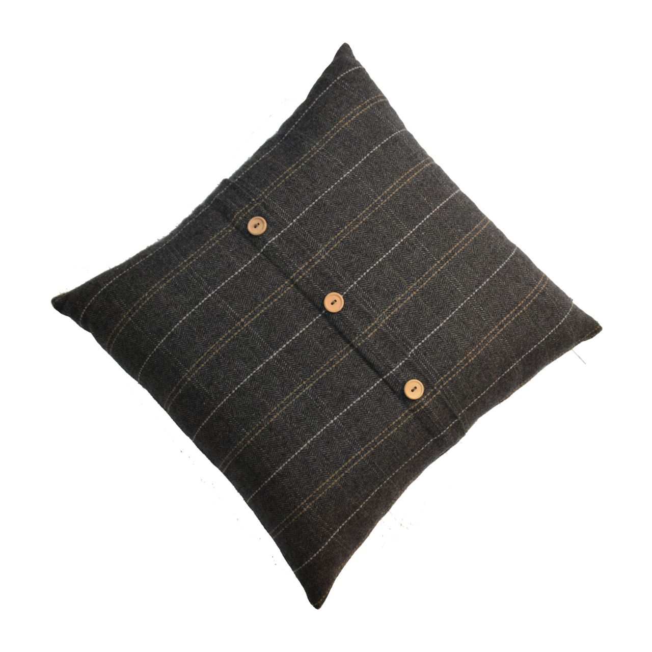Set of 2 Quimper Pewter Cushions with Button Detail