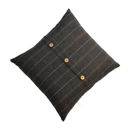Set of 2 Quimper Pewter Cushions with Button Detail