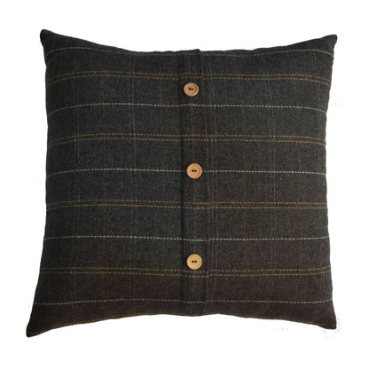Set of 2 Quimper Pewter Cushions with Button Detail