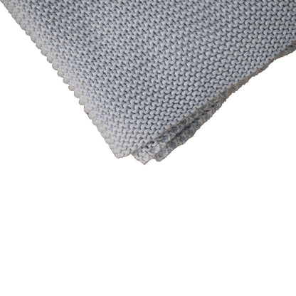 Sirmione Double Soft Blue Knit Throw