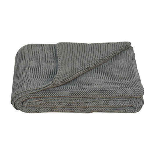 Bardolino Double Olive Green Knit Throw