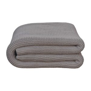 Pa Tung Double Grey Knitted Throw