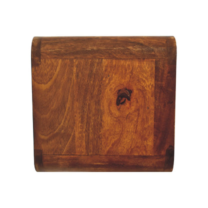 Kamala Floating Mini Chestnut Mango Wood Bedside Table 2 Drawers