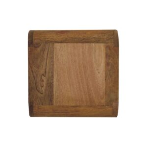 Desenzano Mini Curve Oak Mango Wood Floating Bedside Table 2 Drawers