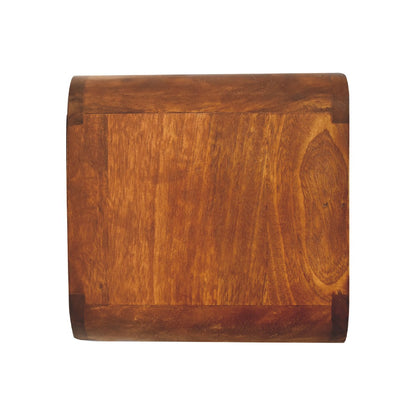 Desenzano Mini Curve Mango Wood Floating Bedside Table with Drawer and Shelf