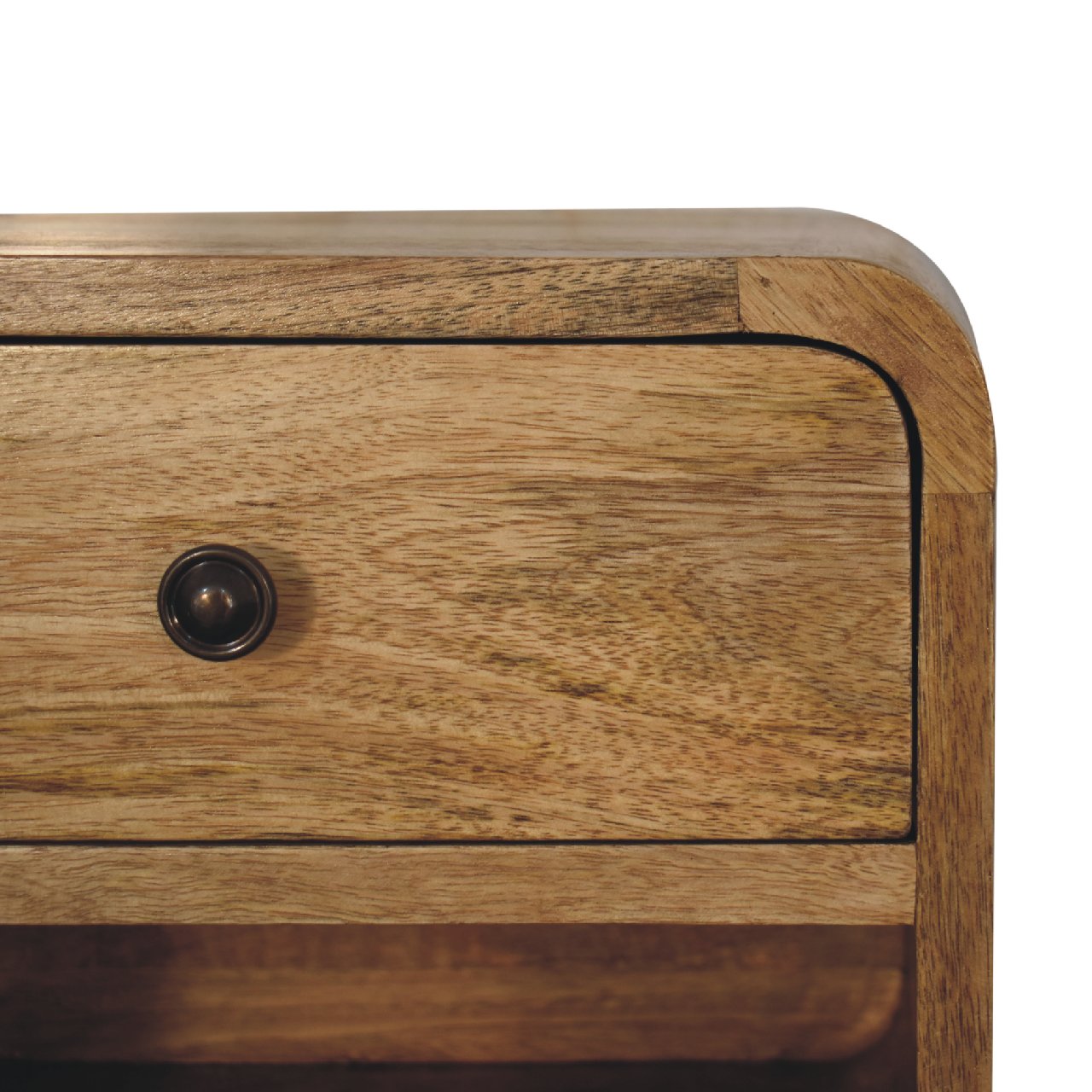 Parma Mini Oak Mango Wood Floating Open Bedside Table