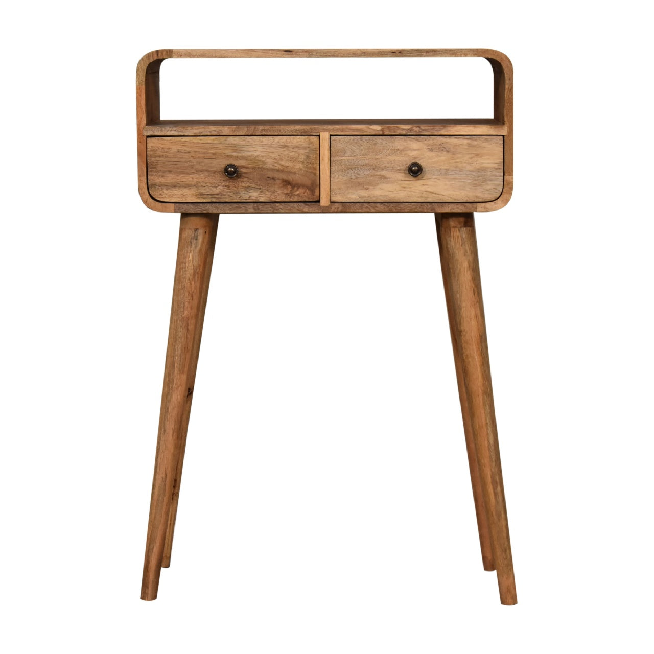 Peschiera Mini Curved Oak Mango Wood Console Table