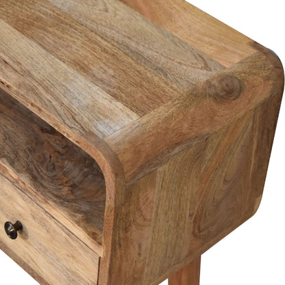 Peschiera Mini Curved Oak Mango Wood Console Table