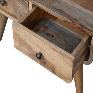 Peschiera Mini Curved Oak Mango Wood TV Media Unit