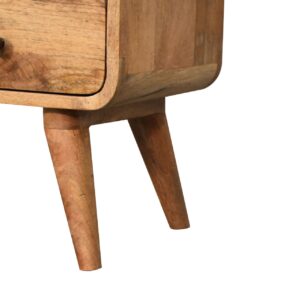 Peschiera Mini Curved Oak Mango Wood TV Media Unit