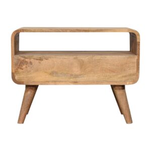 Peschiera Mini Curved Oak Mango Wood TV Media Unit