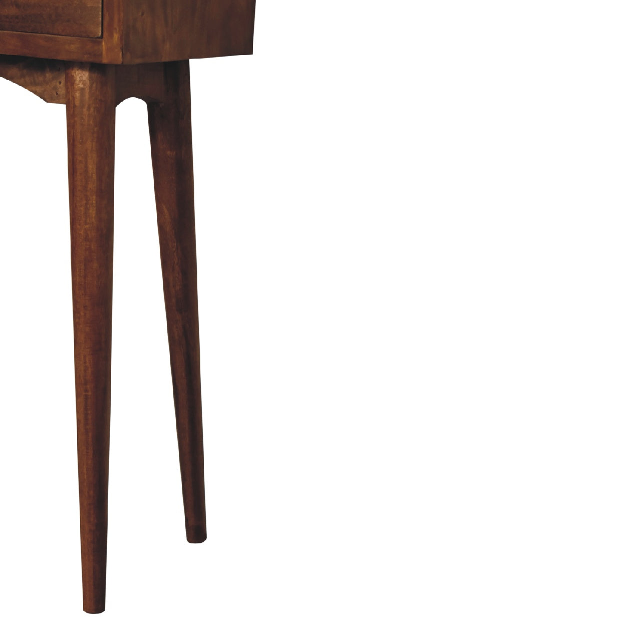 Olbia Mini Chestnut Mango Wood Hallway Console Table 2 Drawers