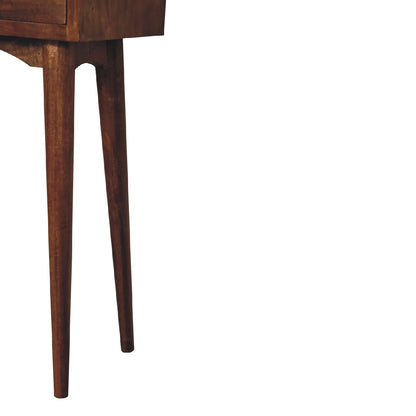 Olbia Mini Chestnut Mango Wood Hallway Console Table 2 Drawers