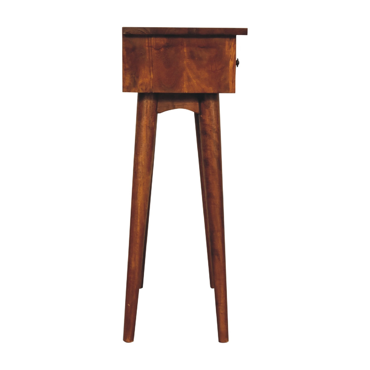 Olbia Mini Chestnut Mango Wood Hallway Console Table 2 Drawers