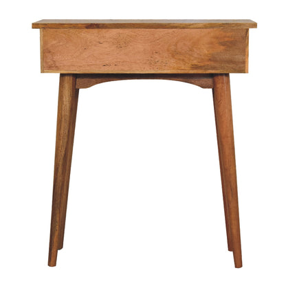 Parma Mini Oak Mango Wood Hallway Console Table 2 Drawers
