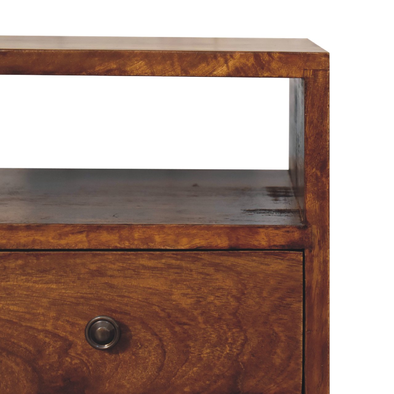 Olbia Mini Classic Chestnut Mango Wood Bedside Table 2 Drawers