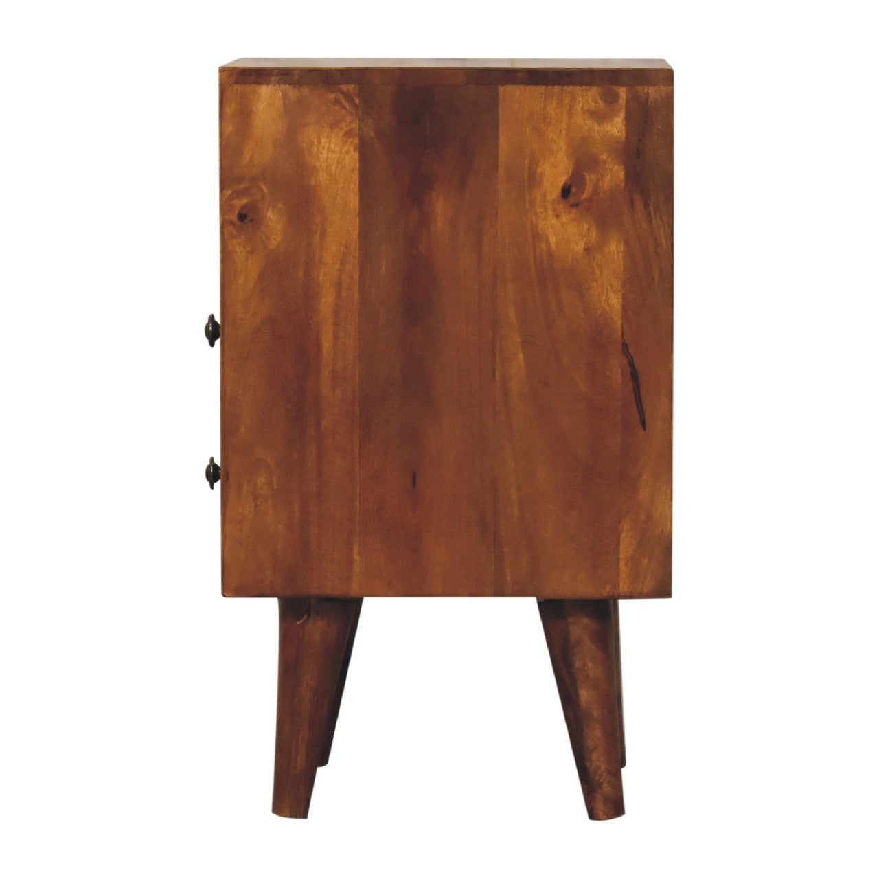 Olbia Mini Classic Chestnut Mango Wood Bedside Table 2 Drawers