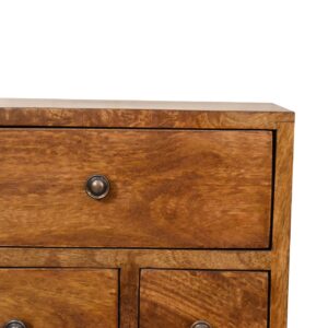 Nong Song Hong 4 Drawer Multi Chestnut Mango Wood Bedside