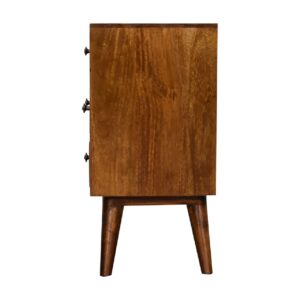 Nong Song Hong 4 Drawer Multi Chestnut Mango Wood Bedside