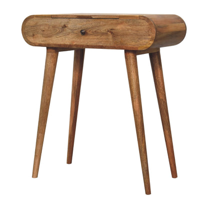 Parma Mini Oak Mango Wood Round Dressing Table