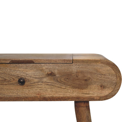 Parma Mini Oak Mango Wood Round Dressing Table