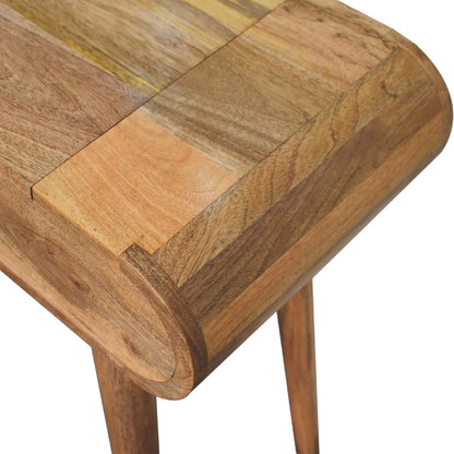 Parma Mini Oak Mango Wood Round Dressing Table