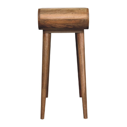 Parma Mini Oak Mango Wood Round Dressing Table