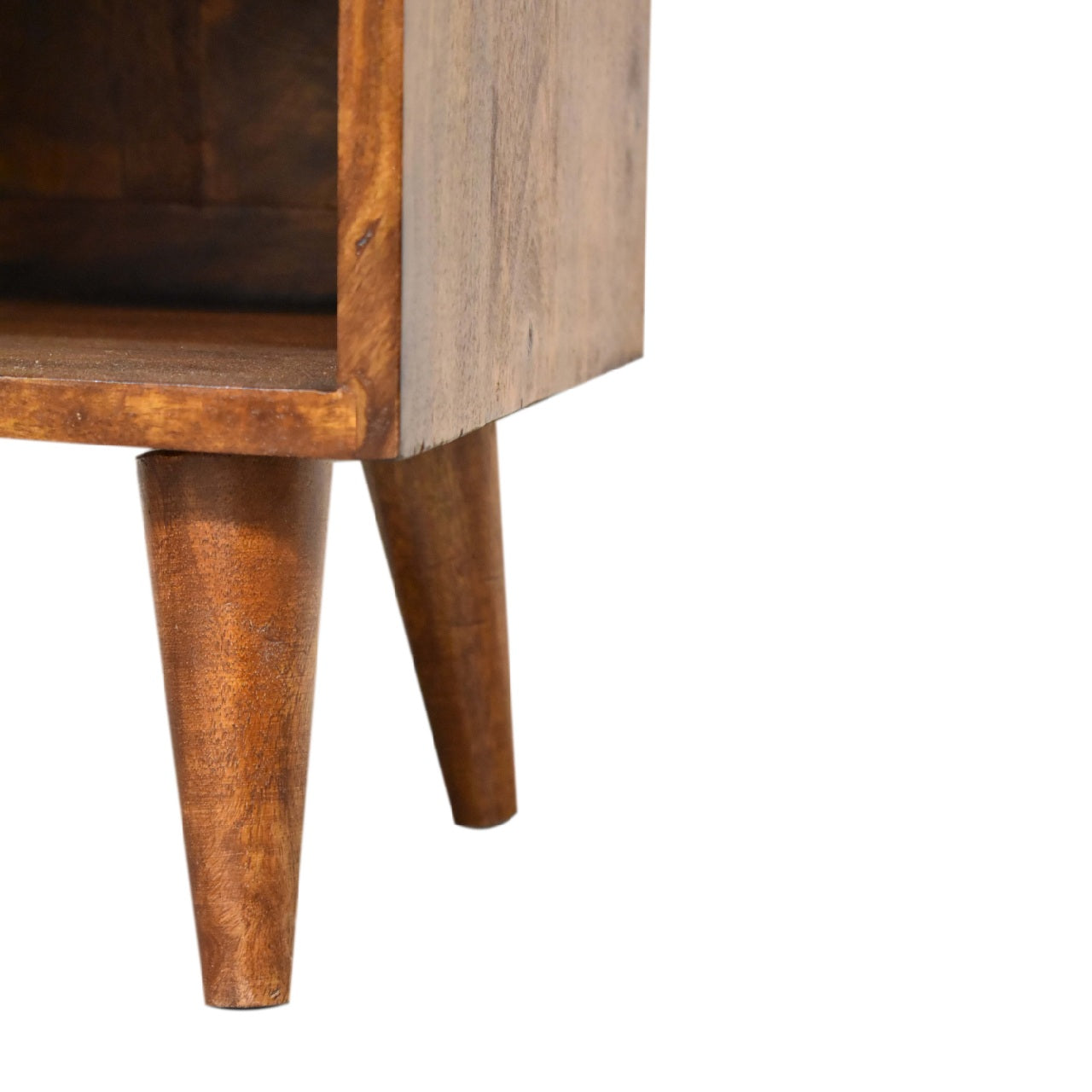 Bolzano Art Deco Mini Gold 1 Drawer Bedside Table Mango Wood