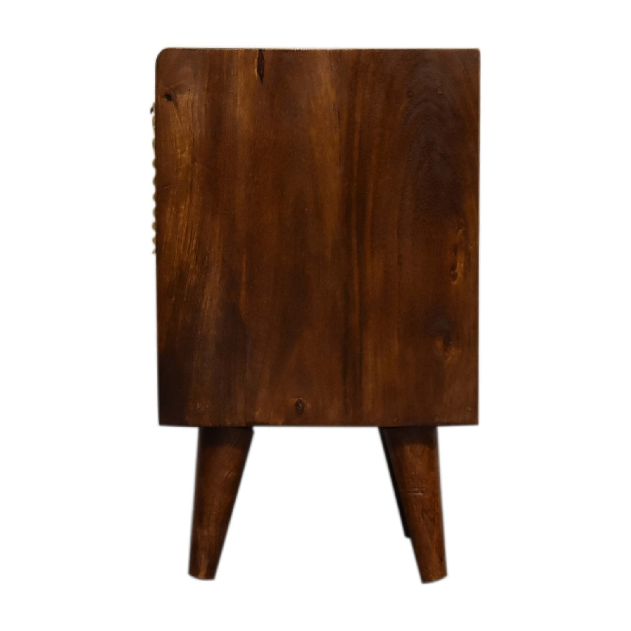 Bolzano Art Deco Mini Gold 1 Drawer Bedside Table Mango Wood