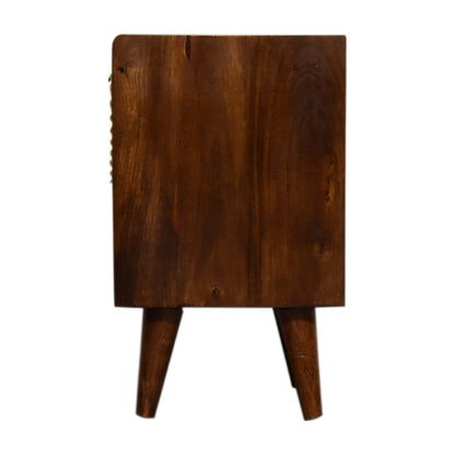 Bolzano Art Deco Mini Gold 1 Drawer Bedside Table Mango Wood