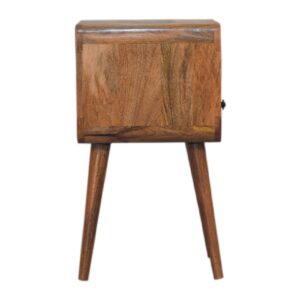 Trento Mini Oak Mango Wood Curve Open Bedside Table