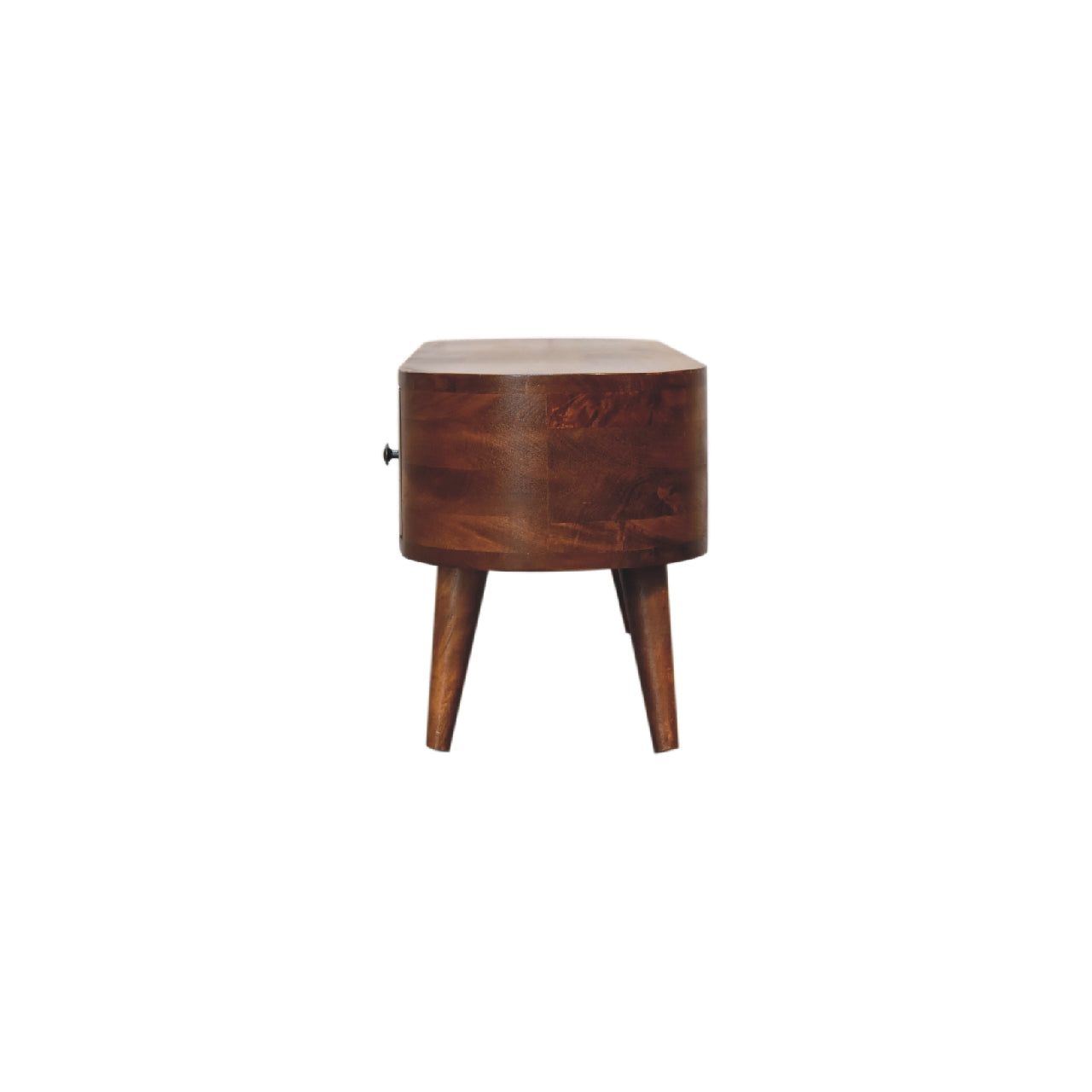 Rawai Chestnut Mango Wood Round Open TV Media Unit