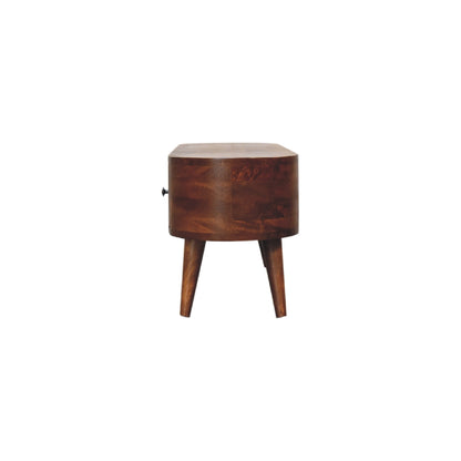 Rawai Chestnut Mango Wood Round Open TV Media Unit