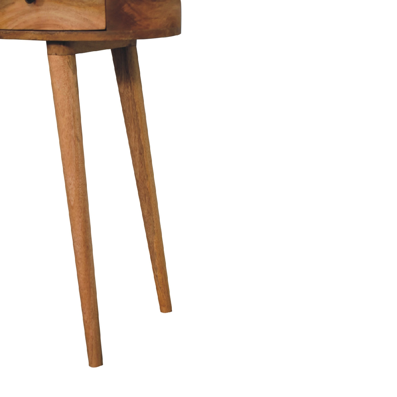 Parma Oak Mango Wood Wave Writing Desk 2 Drawers and Storage Shelf