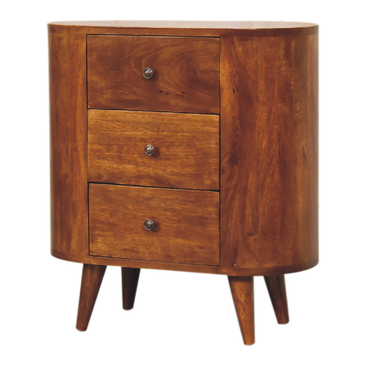 Olbia Mini Chestnut Mango Wood Cabinet 3 Drawers