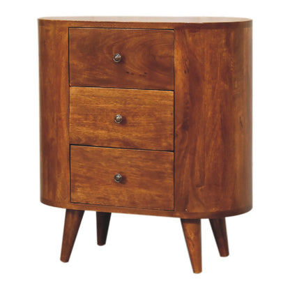 Olbia Mini Chestnut Mango Wood Cabinet 3 Drawers
