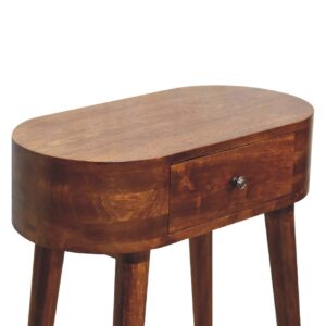 Chioggia Mini Chestnut Mango Wood Console Table with Drawer
