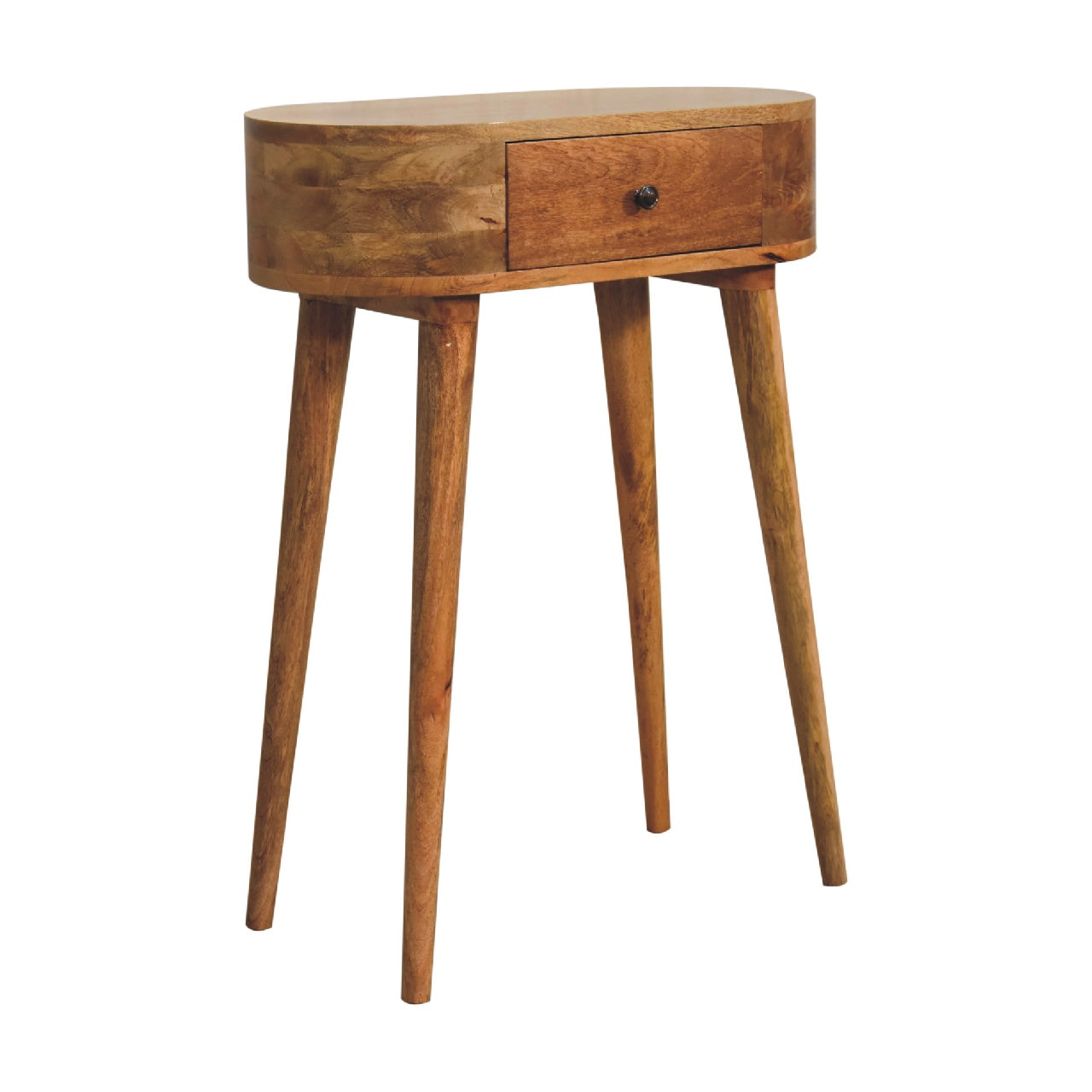 Chioggia Mini Oak Mango Wood Console Table with Drawer