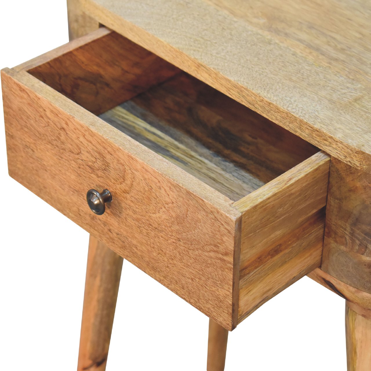 Chioggia Mini Oak Mango Wood Console Table with Drawer