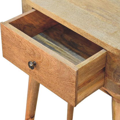Chioggia Mini Oak Mango Wood Console Table with Drawer