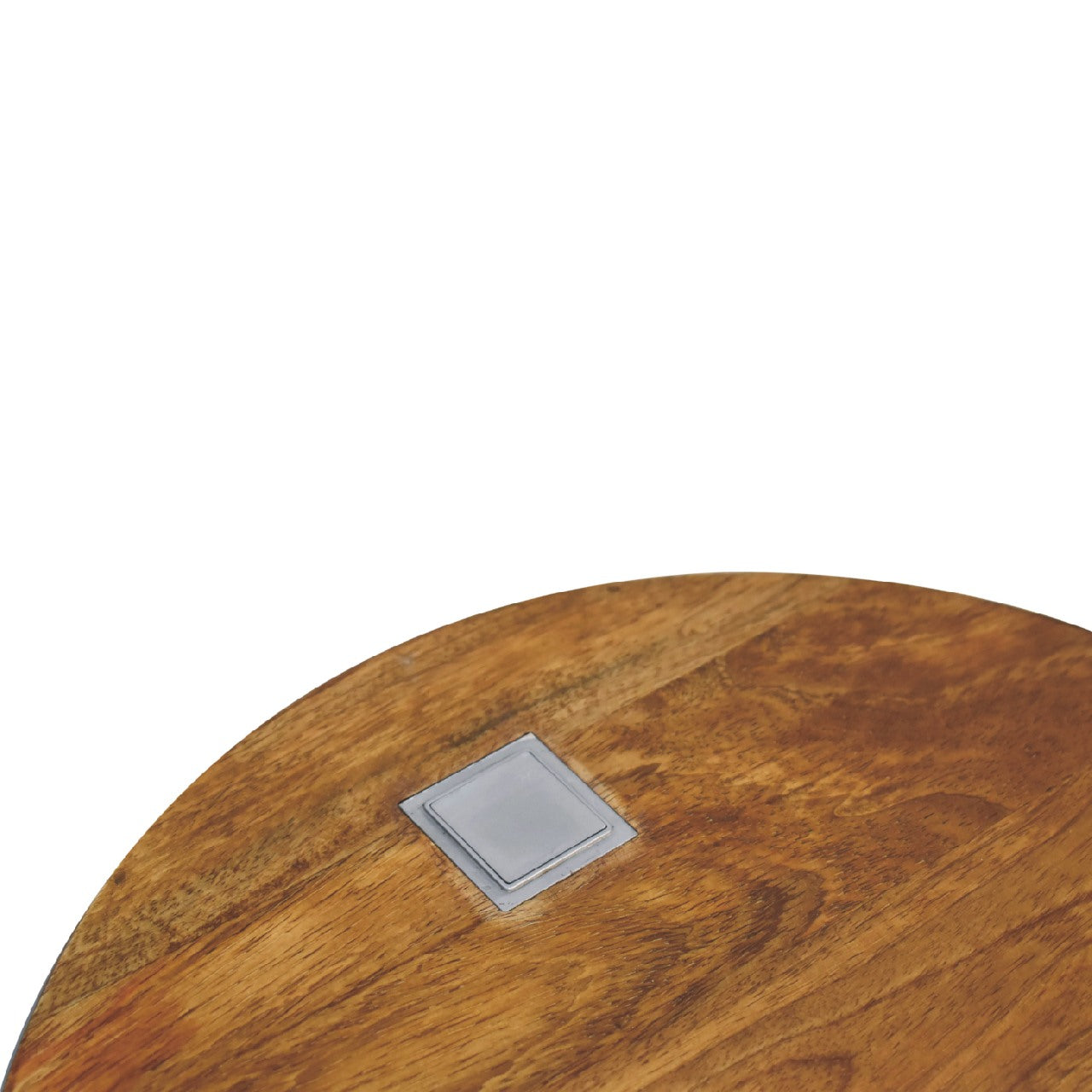 Bonnieux Single Chestnut Mango Wood Round Bedside with Drawer