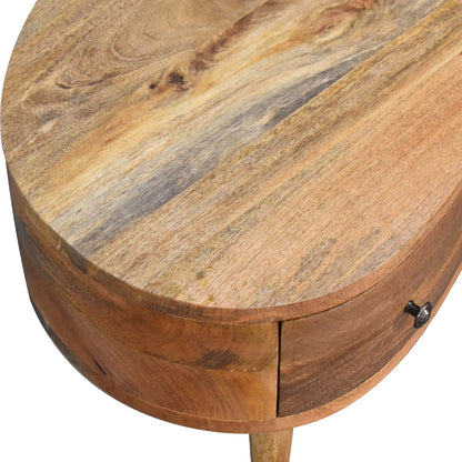 Parma Oak Mango Wood Wave Coffee Table with Drawer