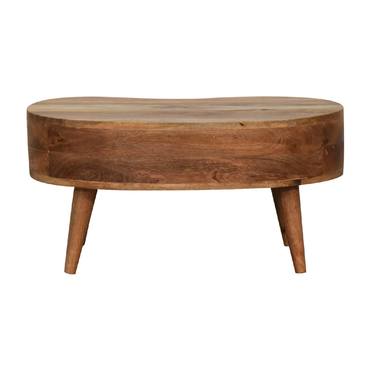 Parma Oak Mango Wood Wave Coffee Table with Drawer